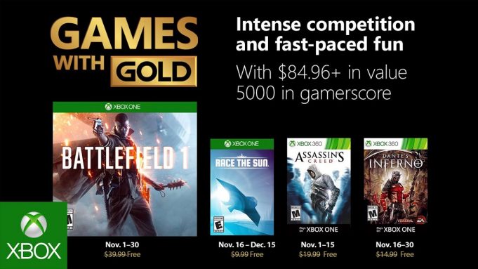 Games With Gold novembre 2018