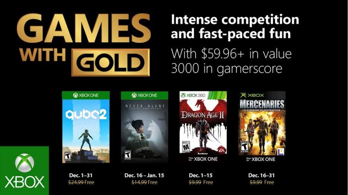Games With Gold Décembre 2018