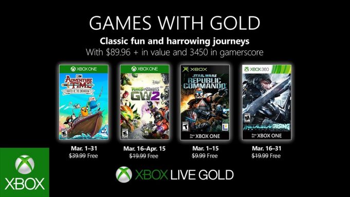 Games With Gold Mars 2019